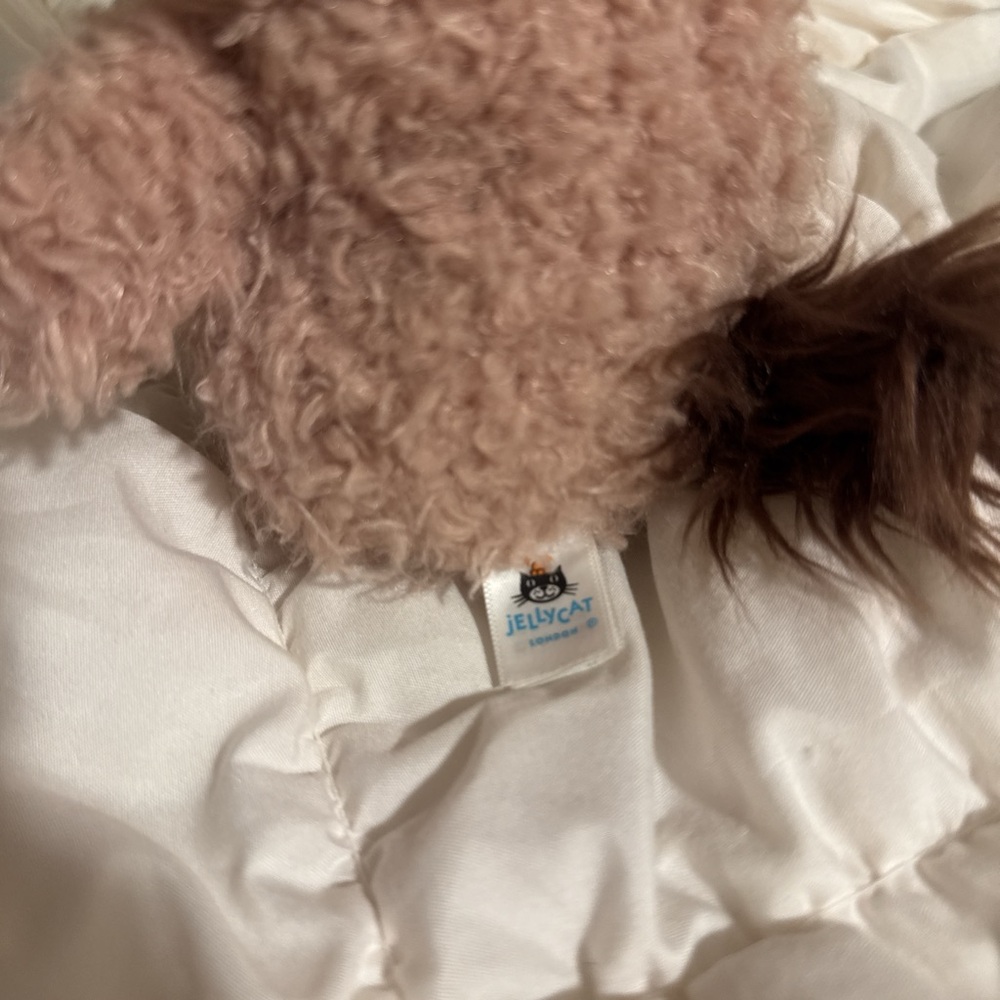 Jellycat Fuzzy Plush Toy in Brown and Cream - Picture 3 of 3